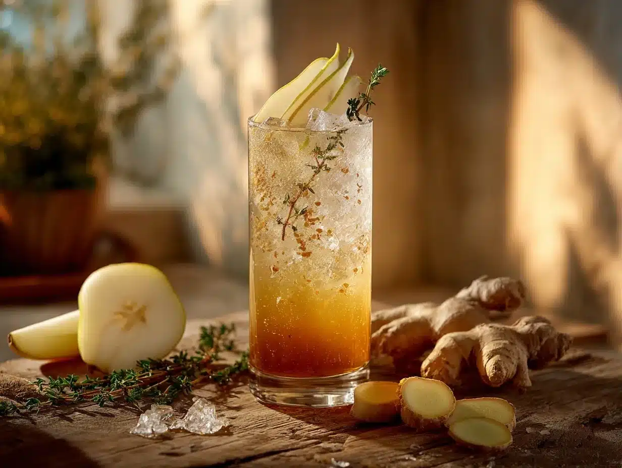 Ginger Pear Sparkler preparation steps