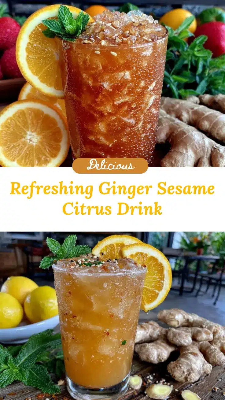 Ginger Sesame Citrus Cooler recipe