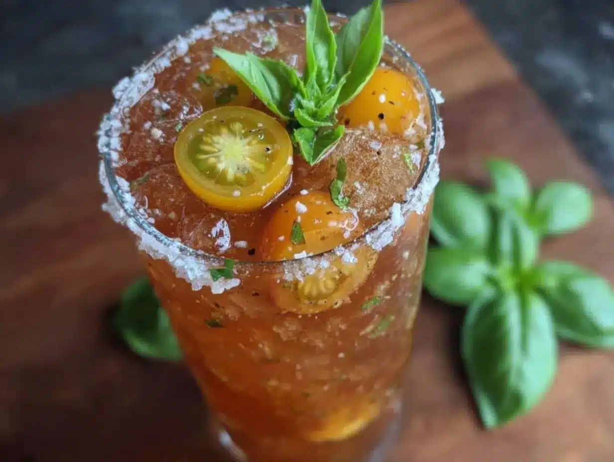golden tomato basil spritz preparation steps