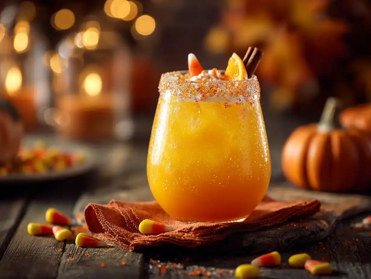 Jack-O-Lantern Cocktail preparation steps