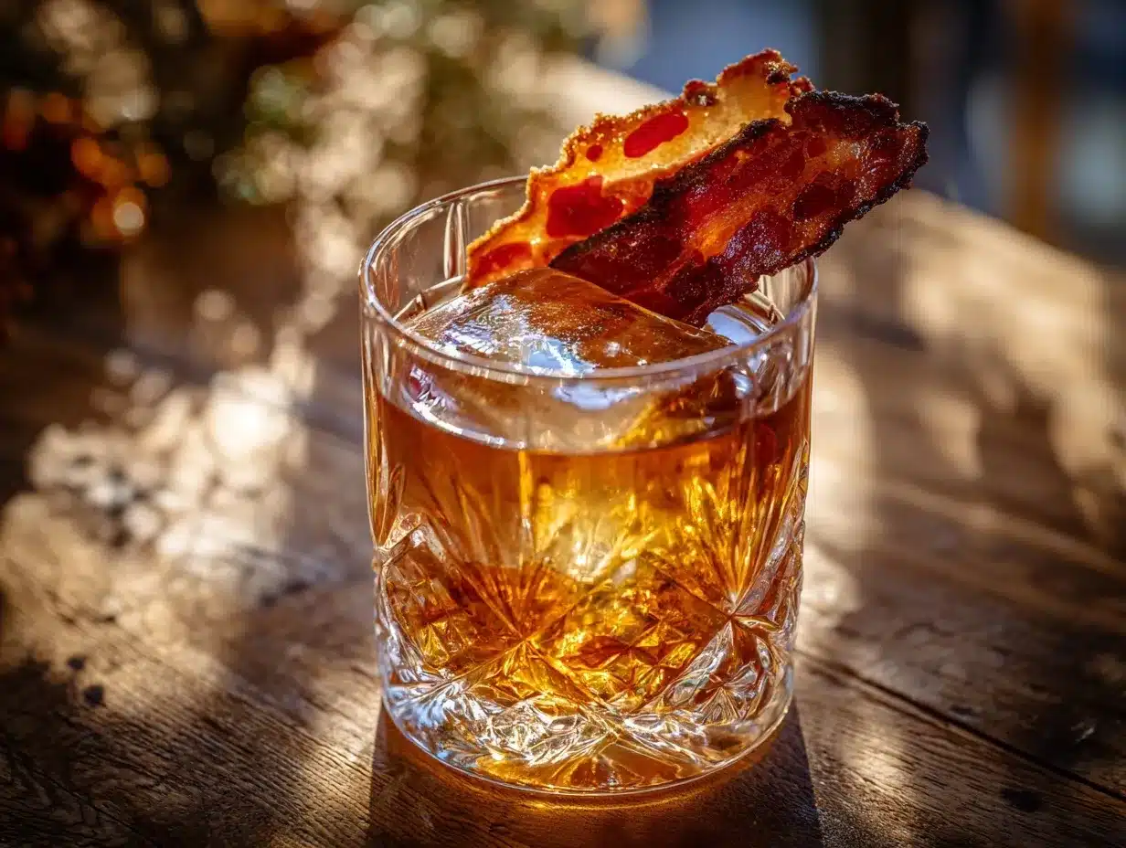Maple Bacon Old Fashioned preparation steps