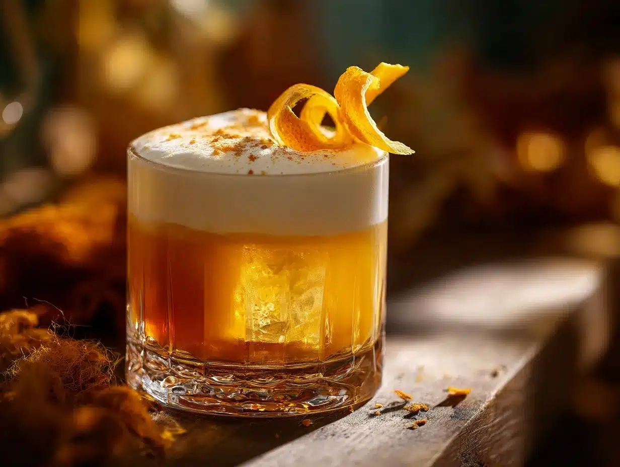 Maple Bourbon Sour preparation steps