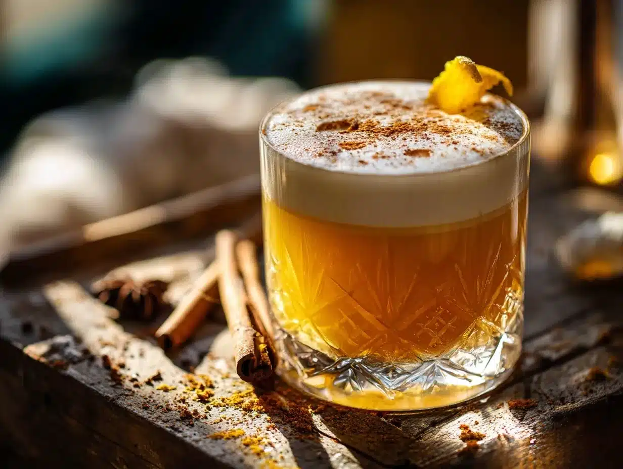 Maple Cinnamon Whiskey Sour preparation steps