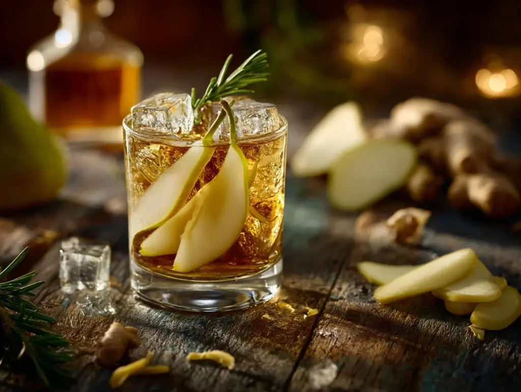 Pear and Ginger Bourbon Smash - featured image