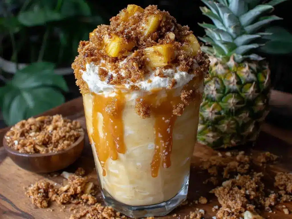 pineapple crumble smoothie - featured image