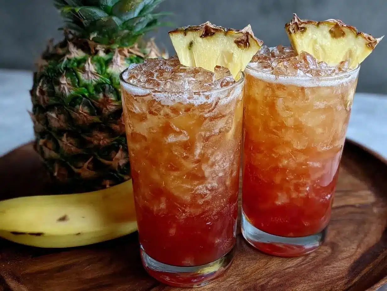 Pineapple Sunset Swirl preparation steps