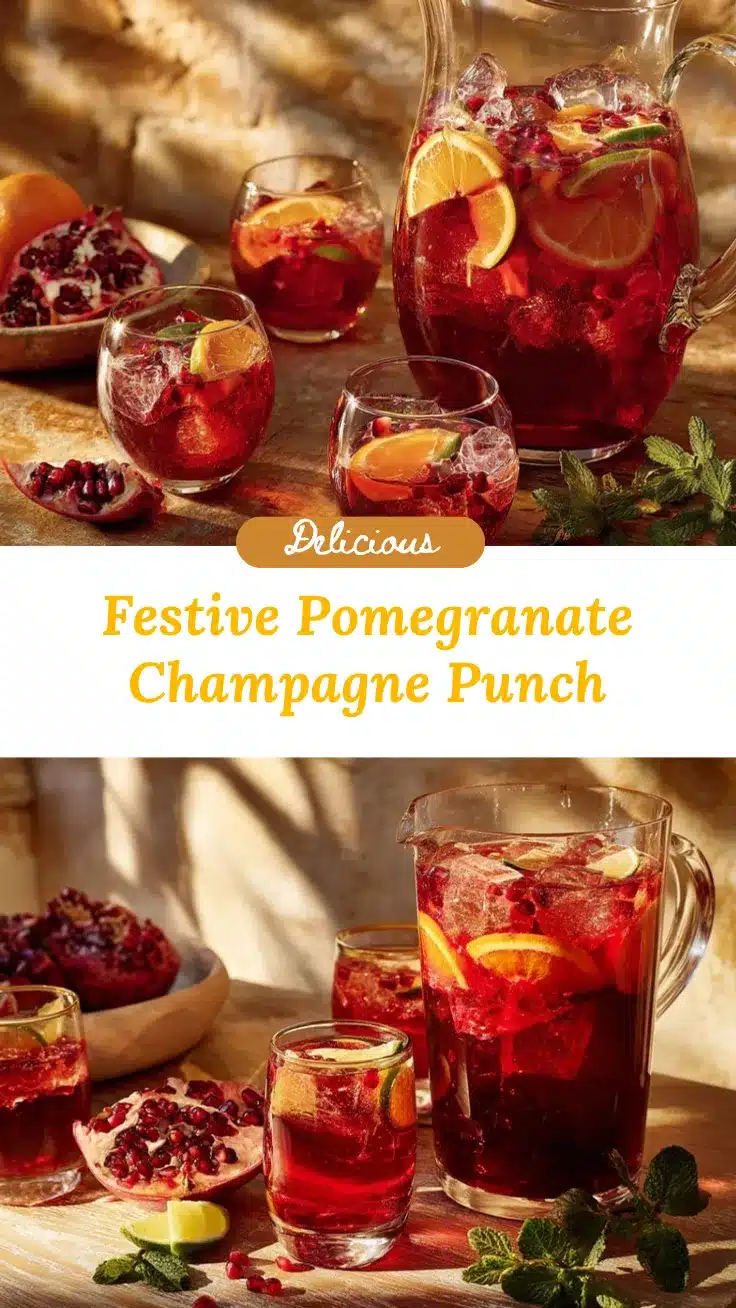 Pomegranate Champagne Punch recipe