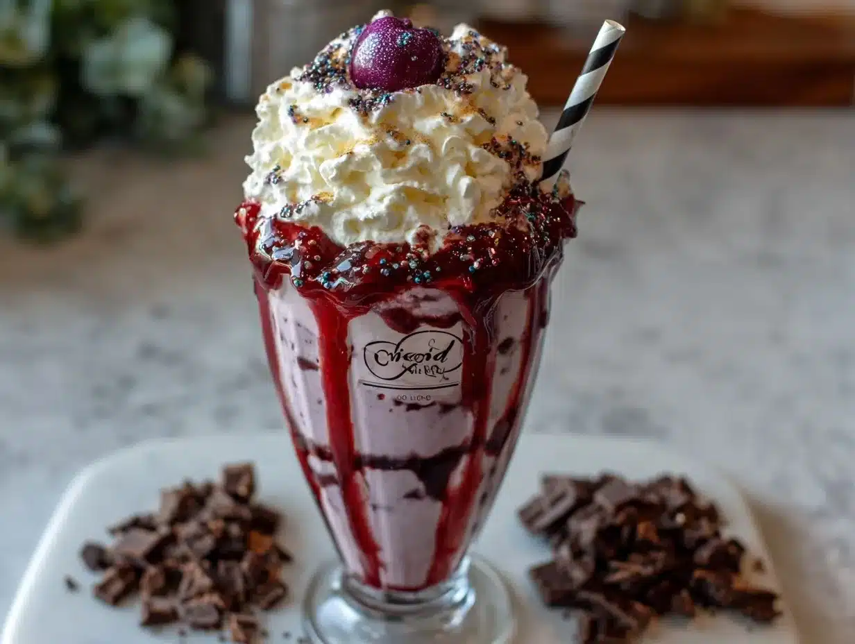 Purple Velvet Bloodshake preparation steps