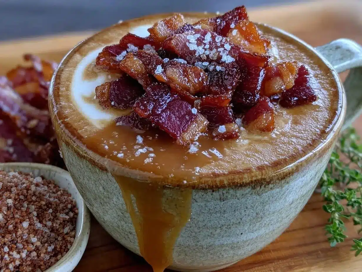 smoky maple bacon latte preparation steps