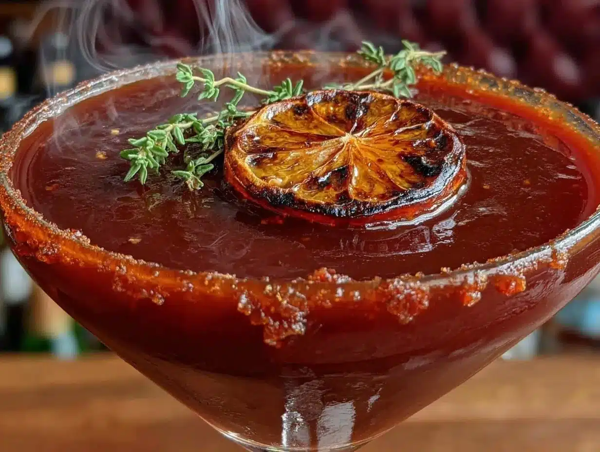 Smoky Tomato Glaze Martini preparation steps