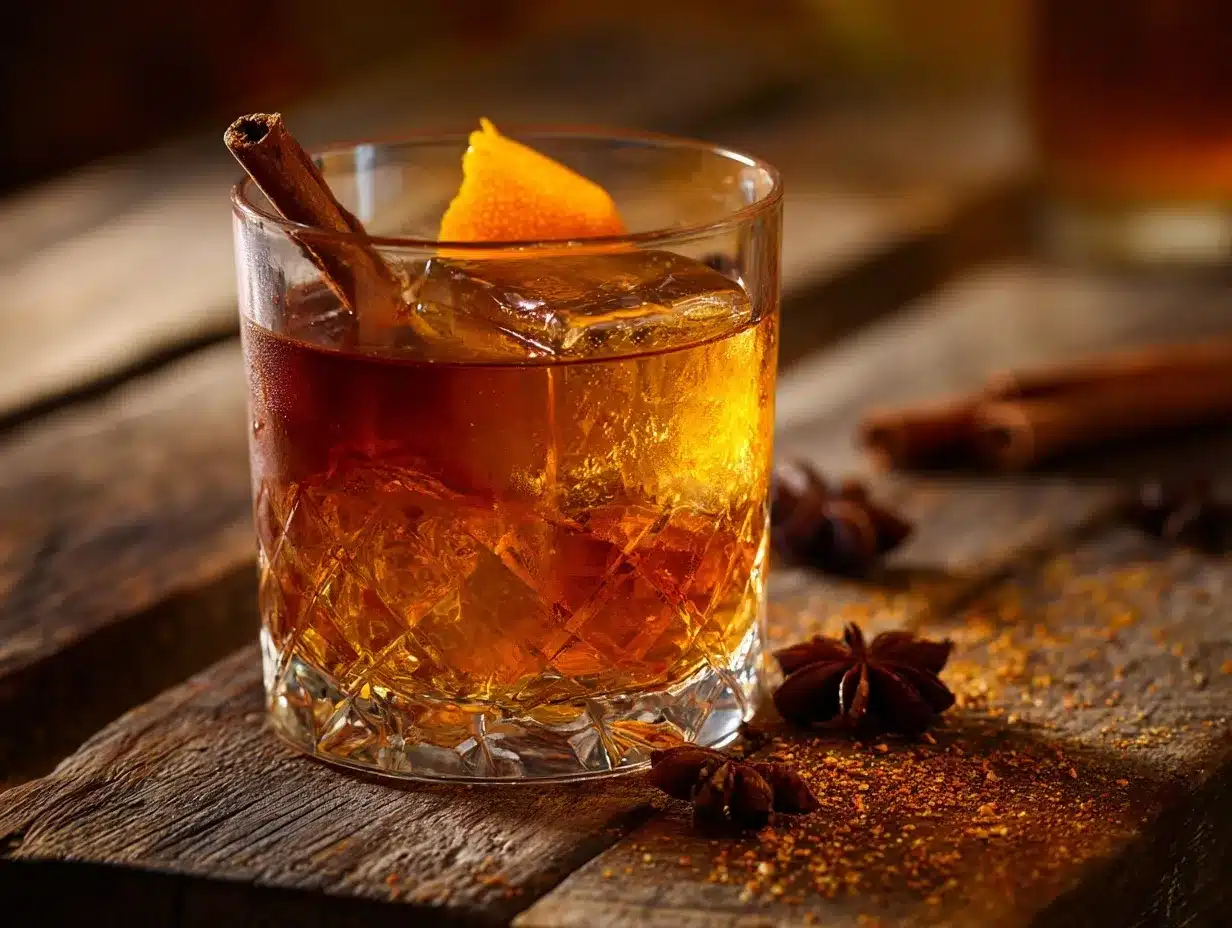 Spiced Maple Old Fashioned preparation steps