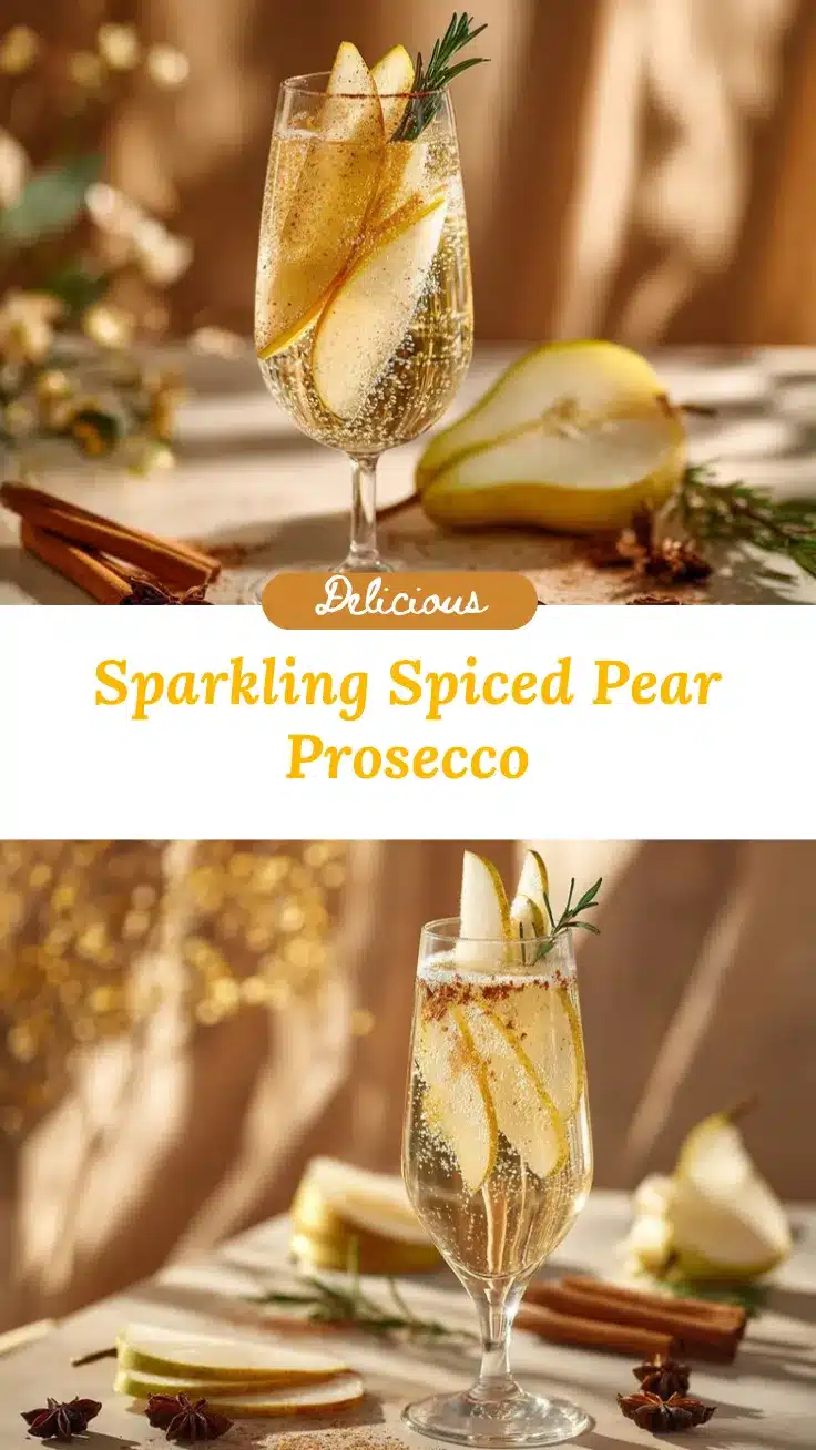 Spiced Pear Prosecco Cocktail recipe
