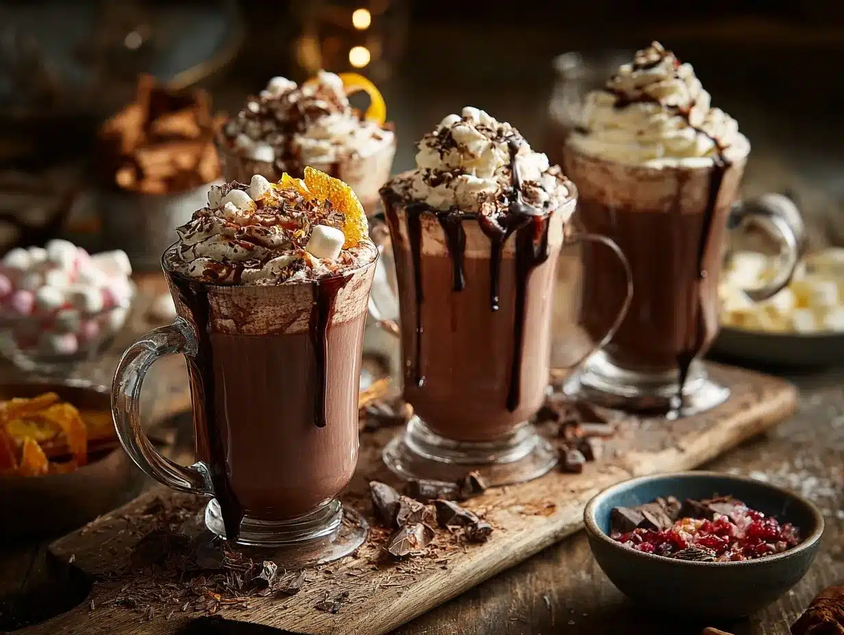 spiked hot chocolate bar preparation steps