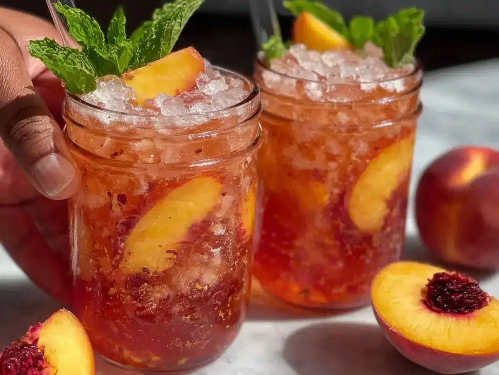 Summer Peach Mint Cooler - featured image