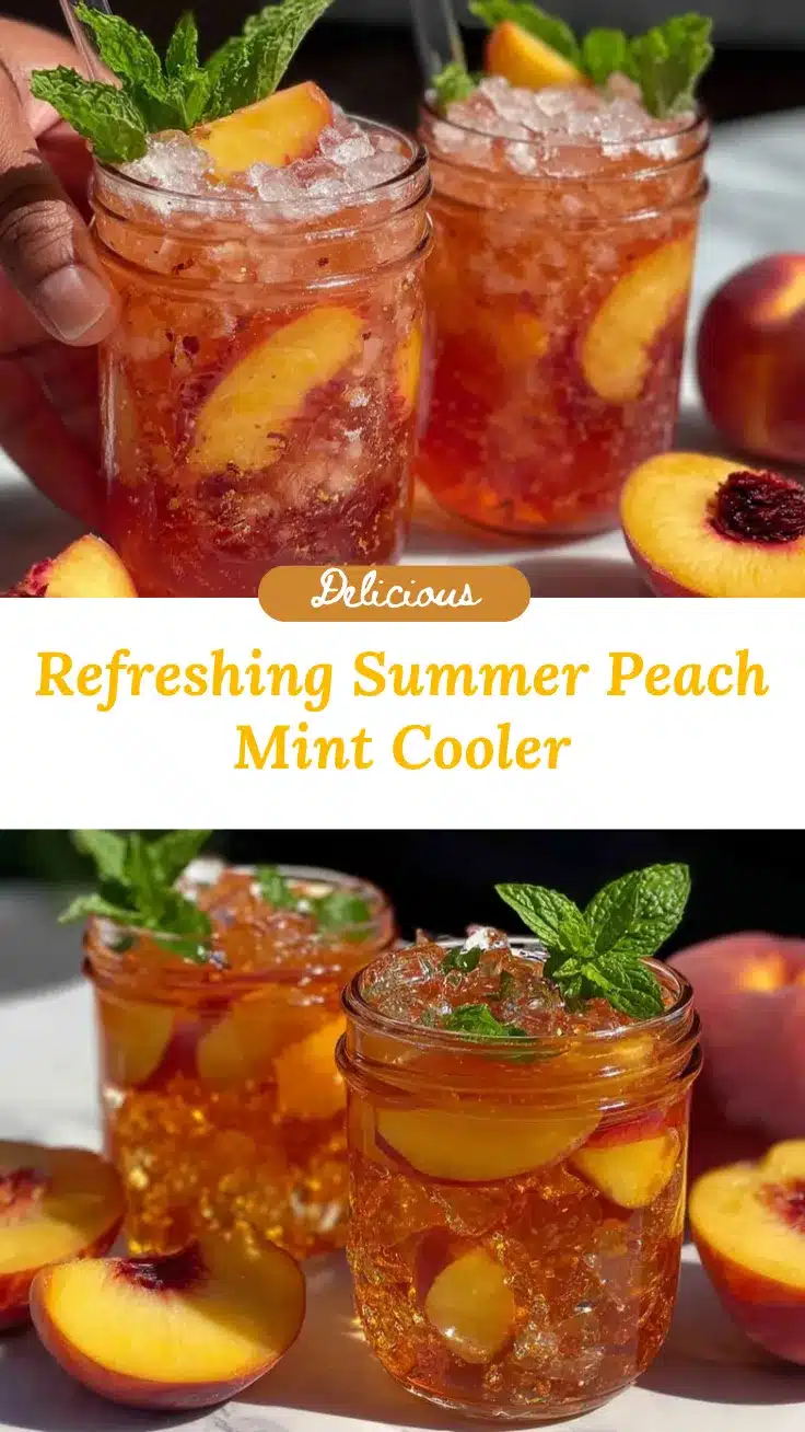 Summer Peach Mint Cooler recipe