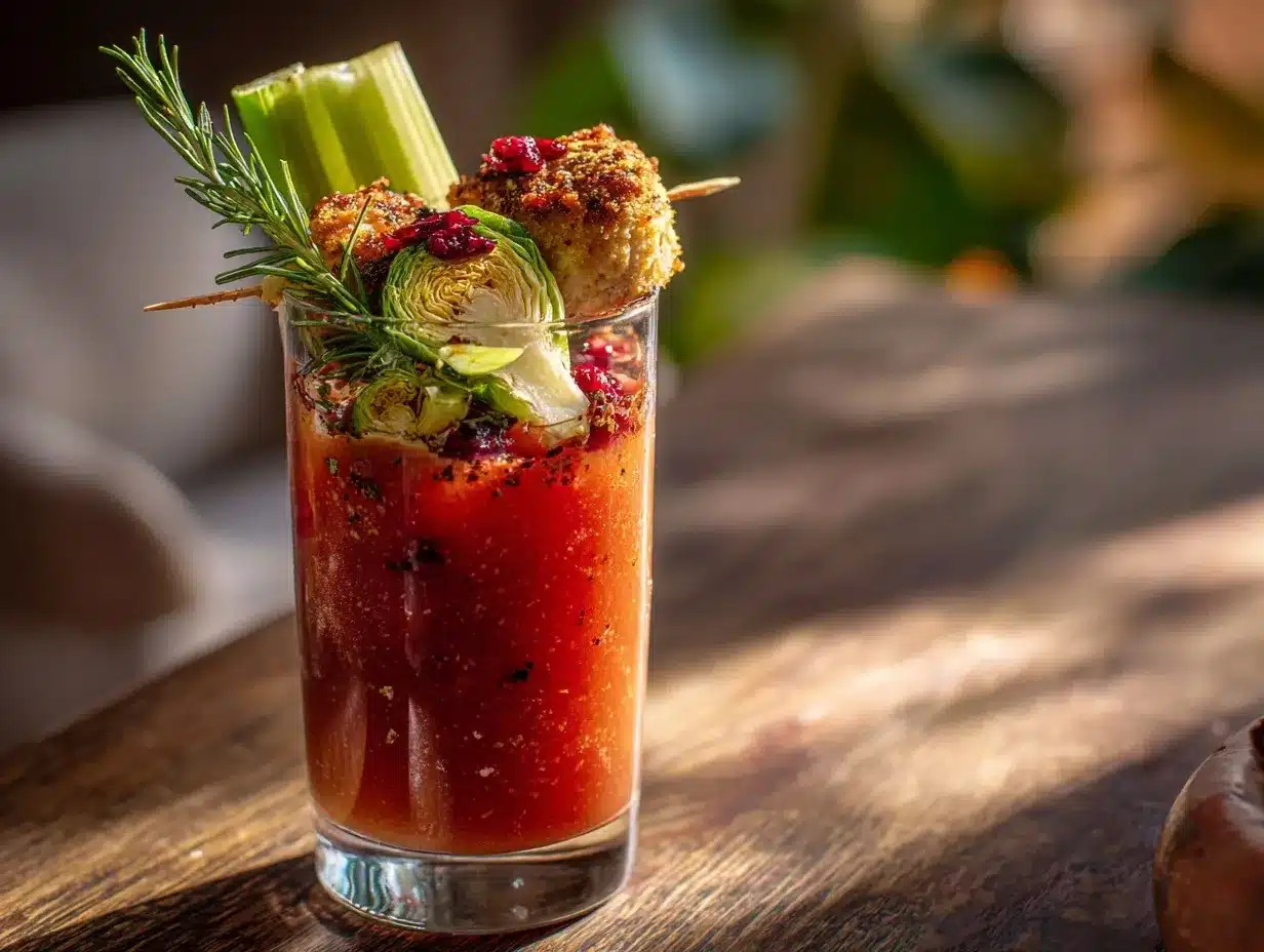 Thanksgiving Leftover Bloody Mary preparation steps