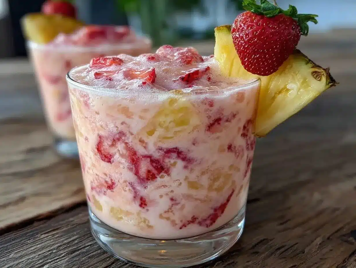 Tropical Strawberry Punch preparation steps