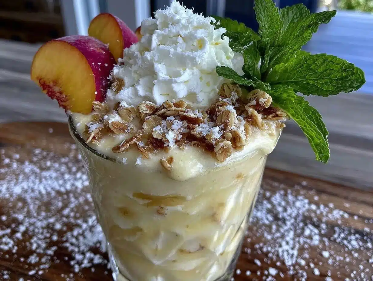 whipped cottage peach smoothie preparation steps