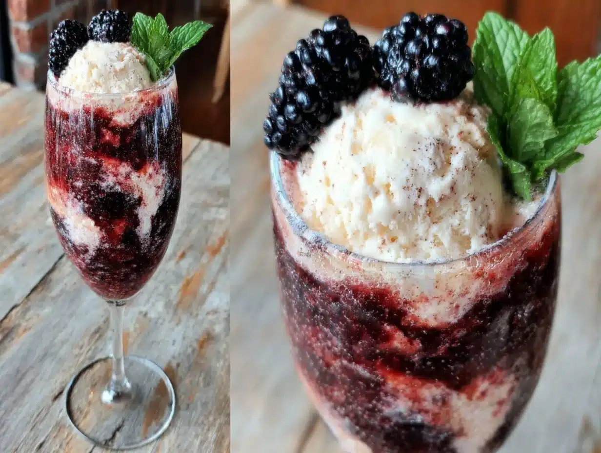 Blackberry Champagne Float preparation steps