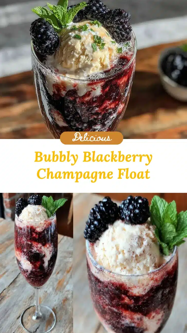 Blackberry Champagne Float recipe