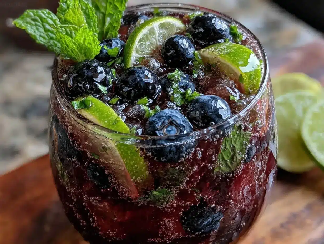 blueberry mint mojito preparation steps