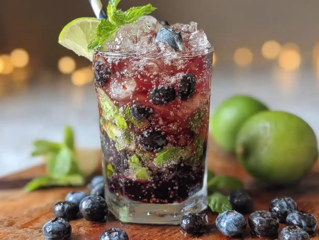 blueberry mojito preparation steps