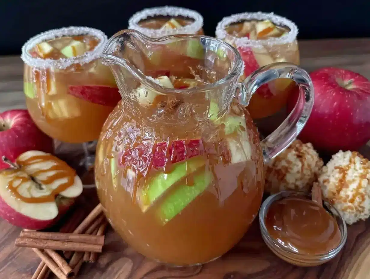 Caramel Apple Sangria preparation steps