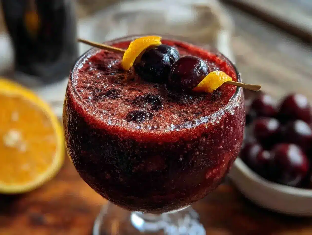 Cherry Amaretto Sour preparation steps