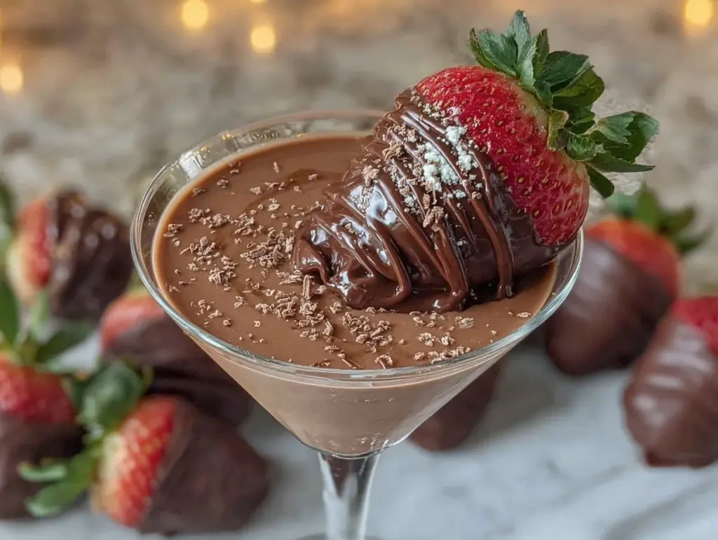 chocolate covered strawberry martini - featured image