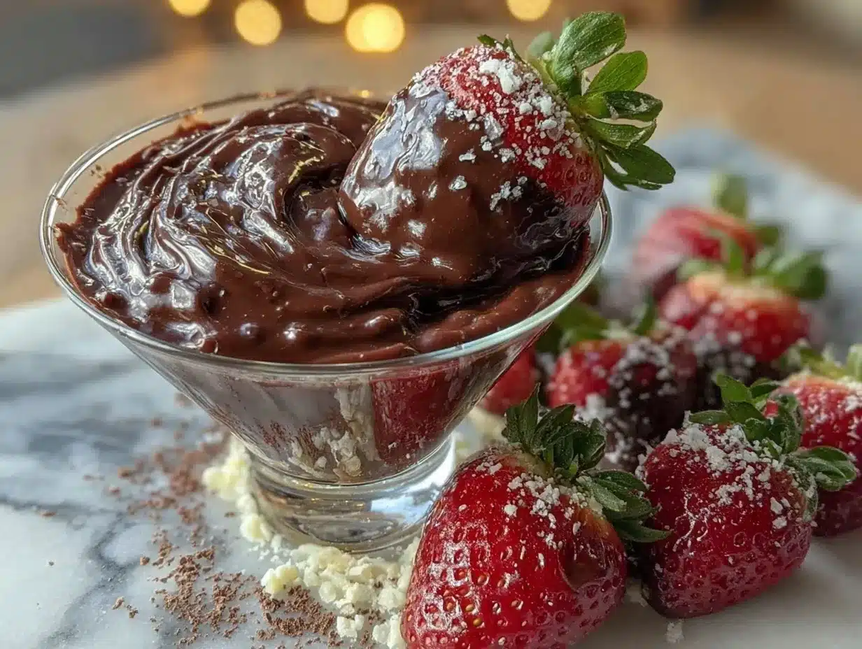 chocolate covered strawberry martini preparation steps