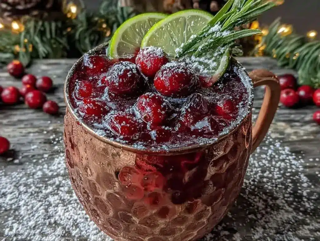 Christmas Cranberry Moscow Mule - featured image