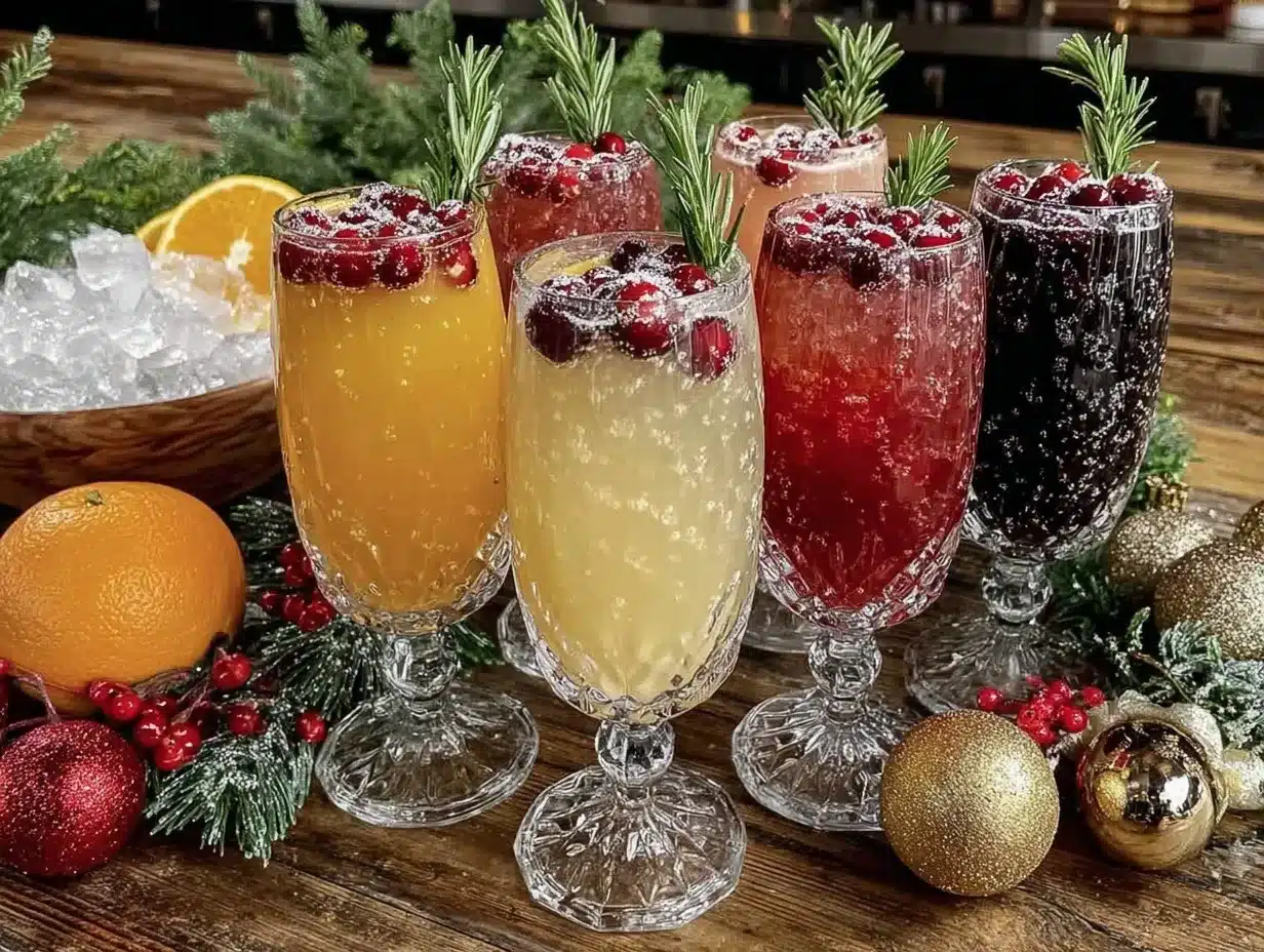 Christmas Mimosa Bar preparation steps