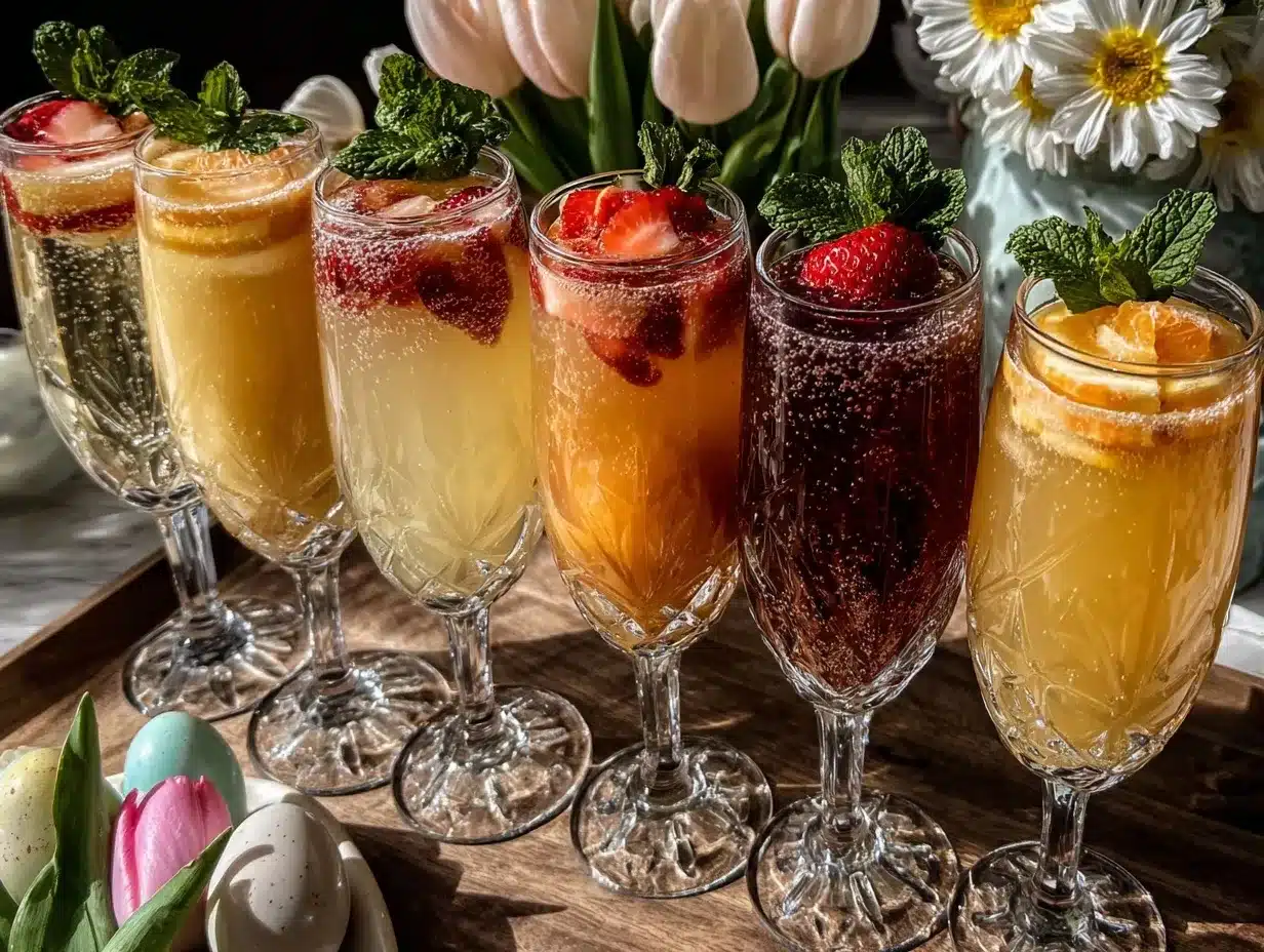 Easter Mimosa Bar preparation steps