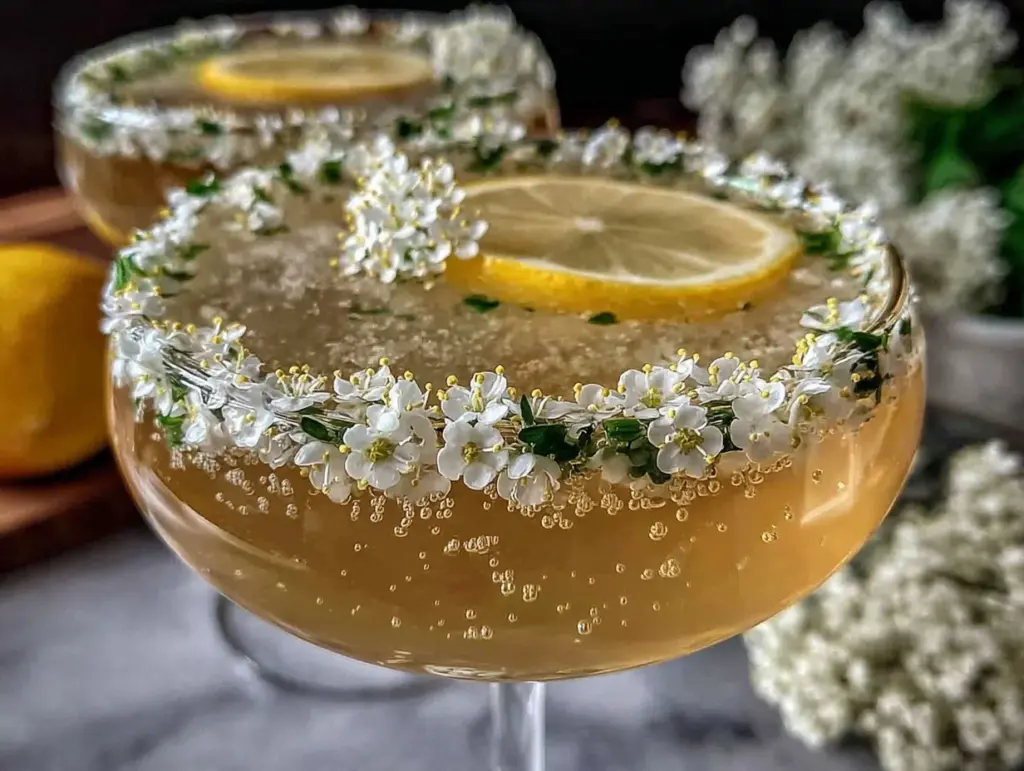 elderflower prosecco cocktail - featured image
