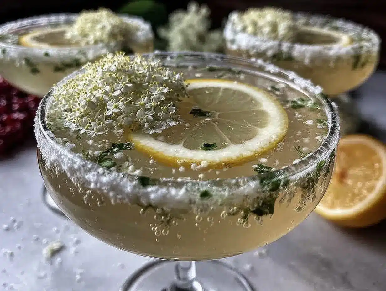elderflower prosecco cocktail preparation steps