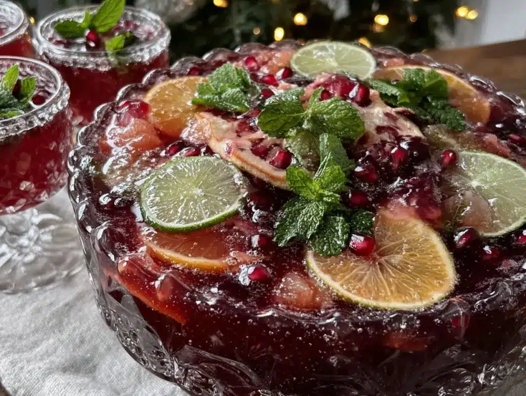 Festive Sparkling Pomegranate Punch - featured image