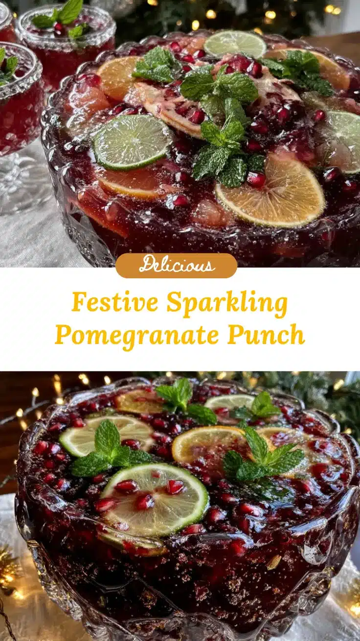 Festive Sparkling Pomegranate Punch recipe
