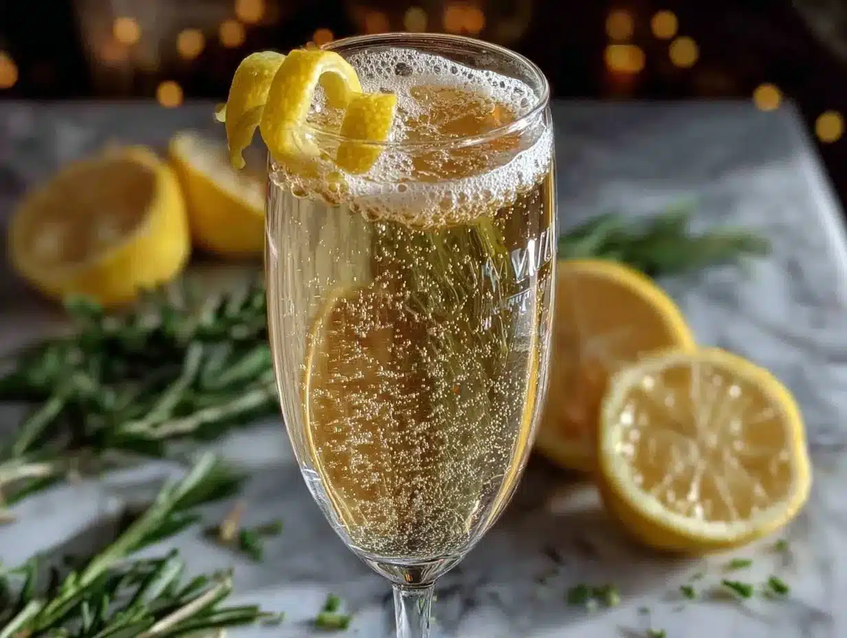 French 75 cocktail preparation steps