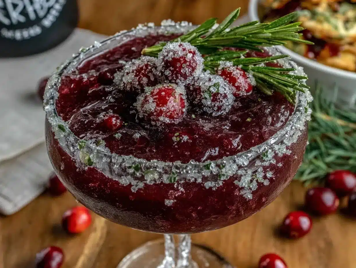 Frosted Cranberry Margarita preparation steps