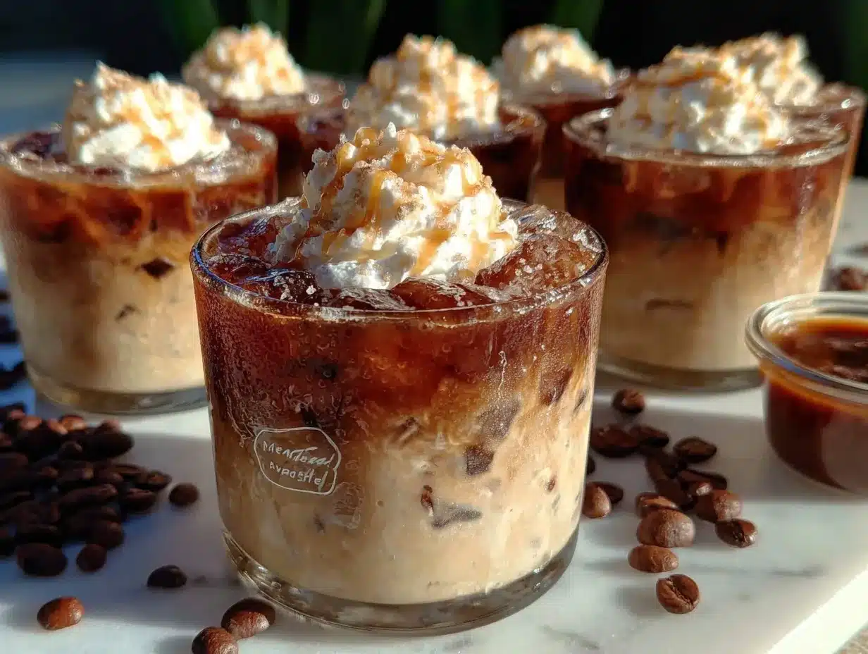 iced vanilla latte preparation steps