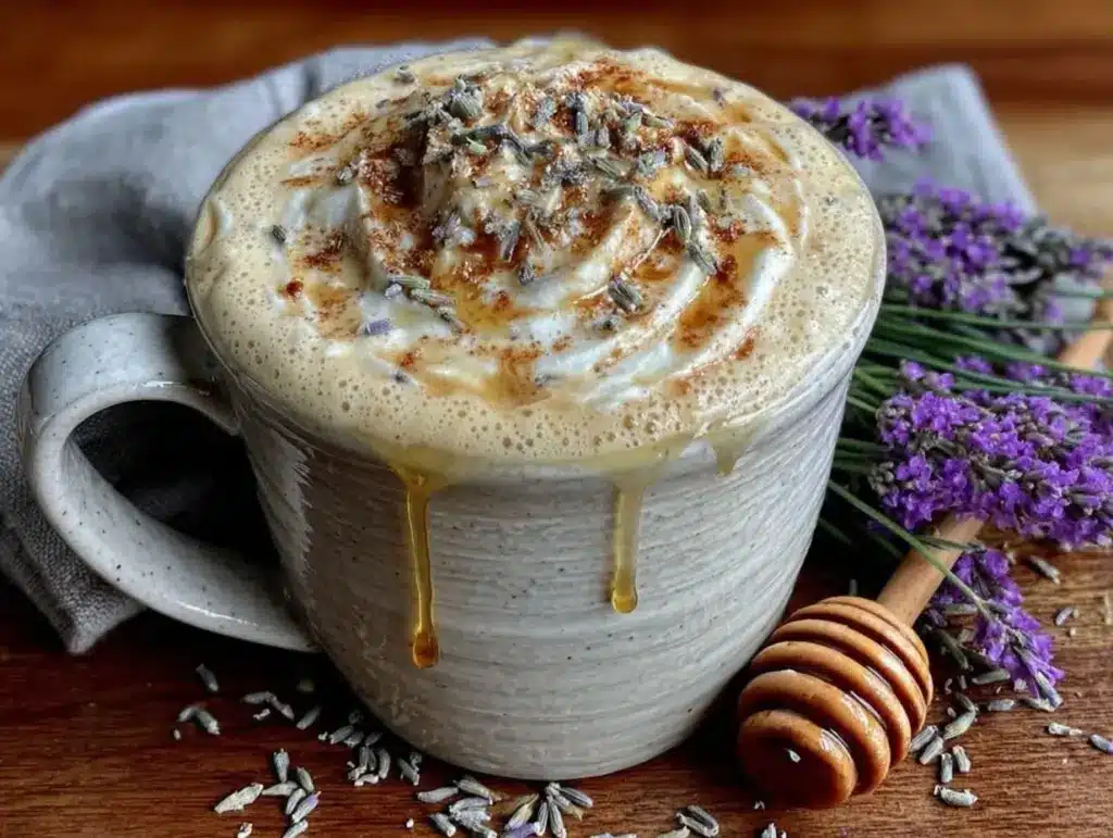 lavender honey latte - featured image