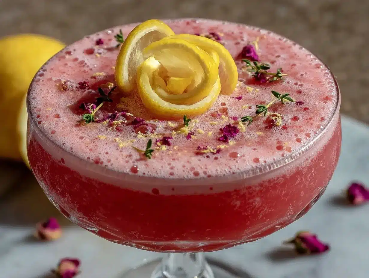 Pink Lady Cocktail preparation steps