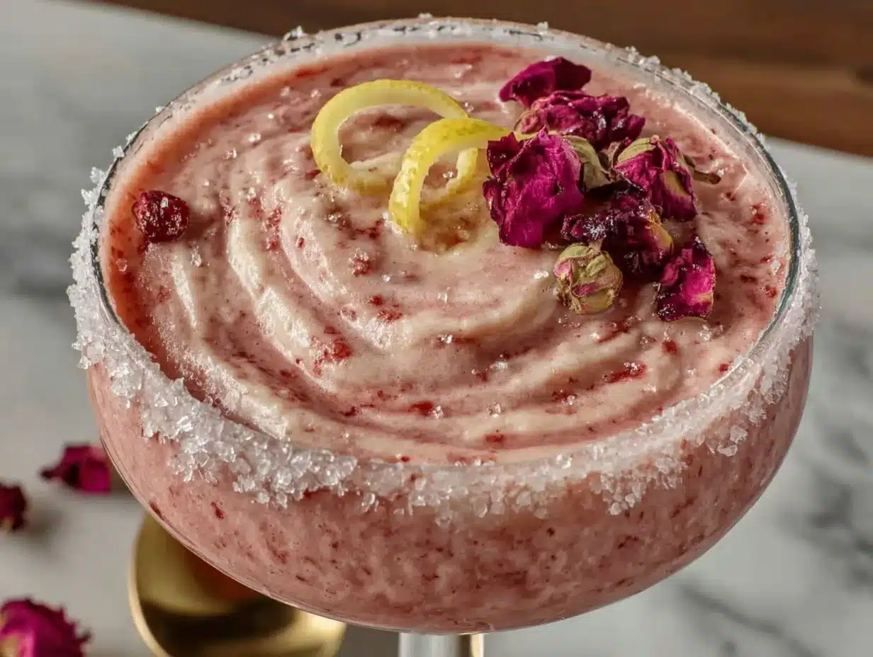 Pink Velvet Cocktail preparation steps