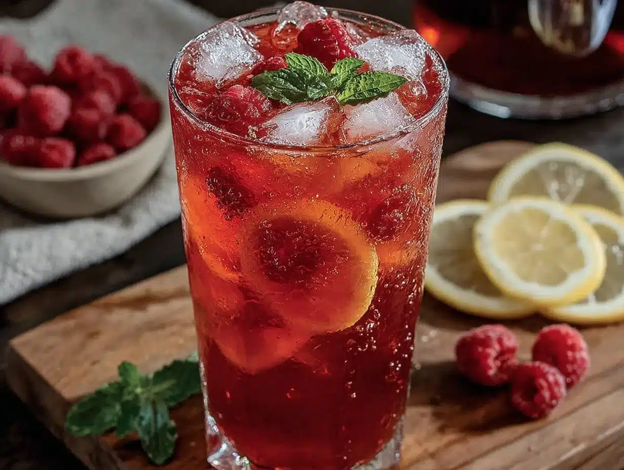 raspberry iced tea preparation steps