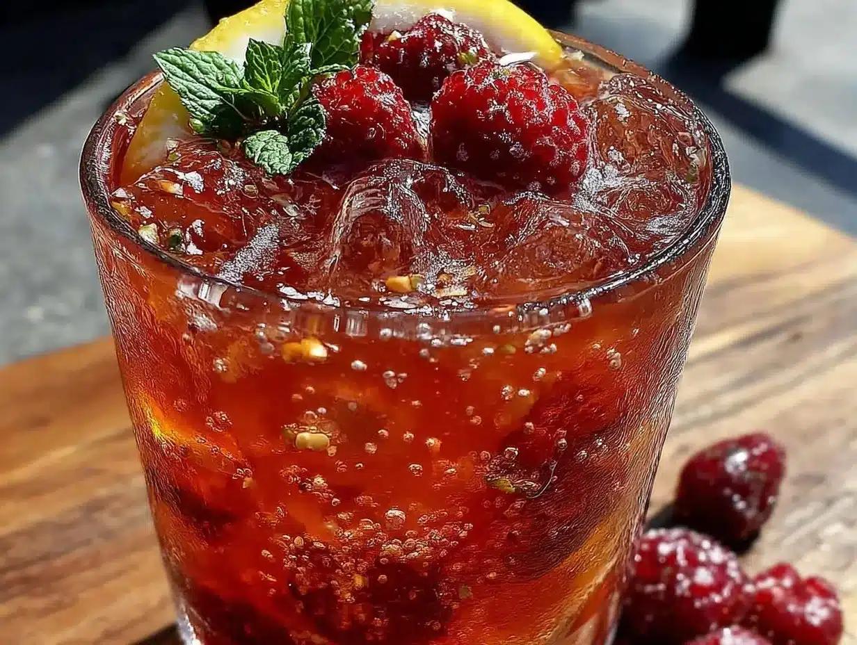 raspberry mint iced tea preparation steps