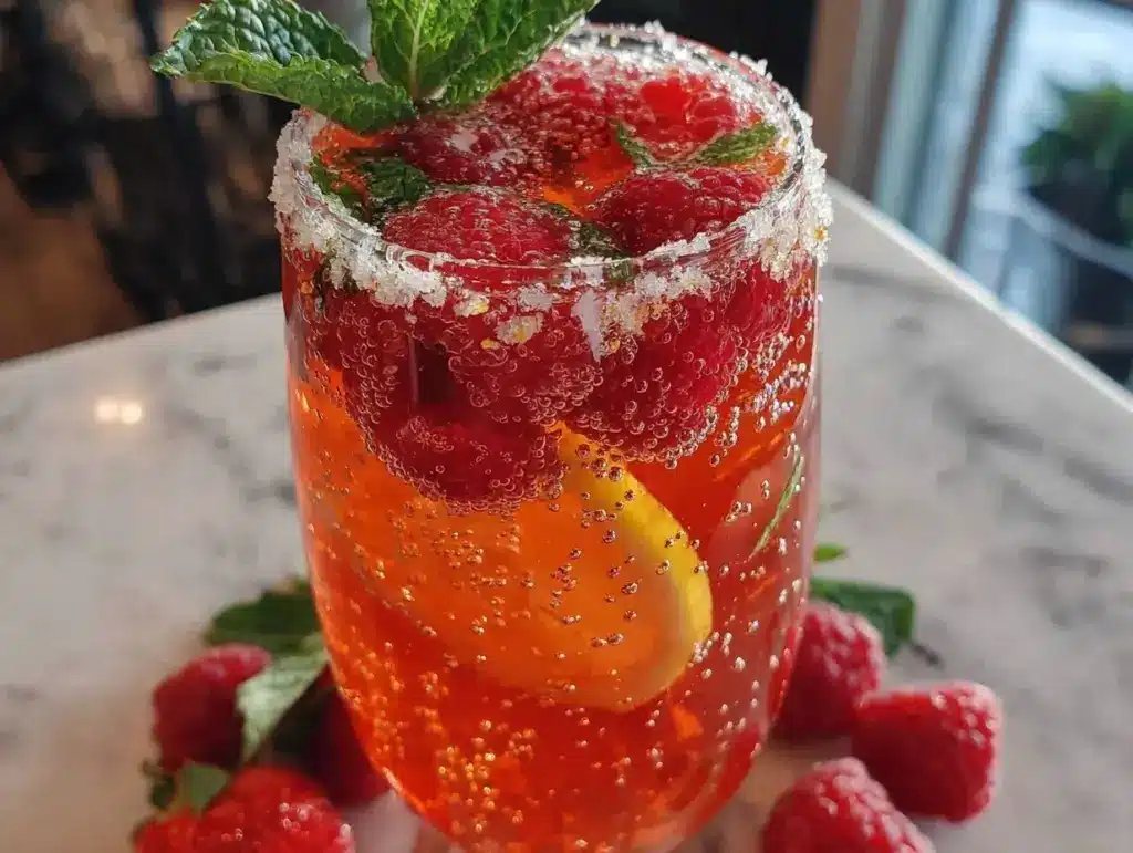 Raspberry Prosecco Cocktail - featured image