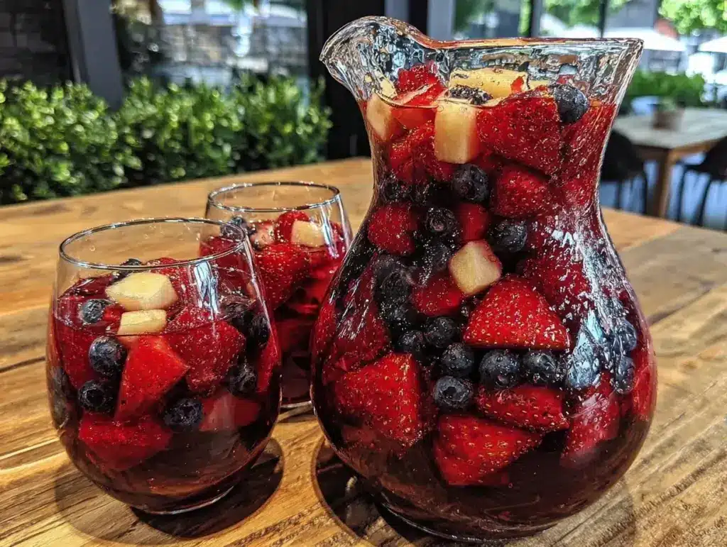 red white & blue sangria - featured image