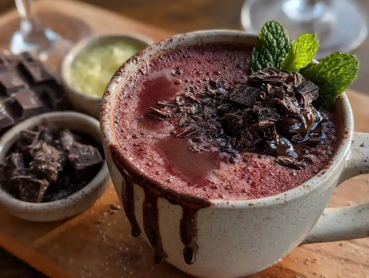 red wine hot chocolate preparation steps