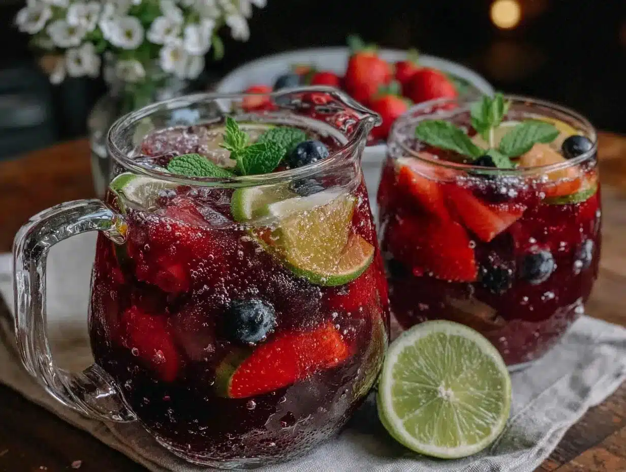 sparkling berry punch preparation steps