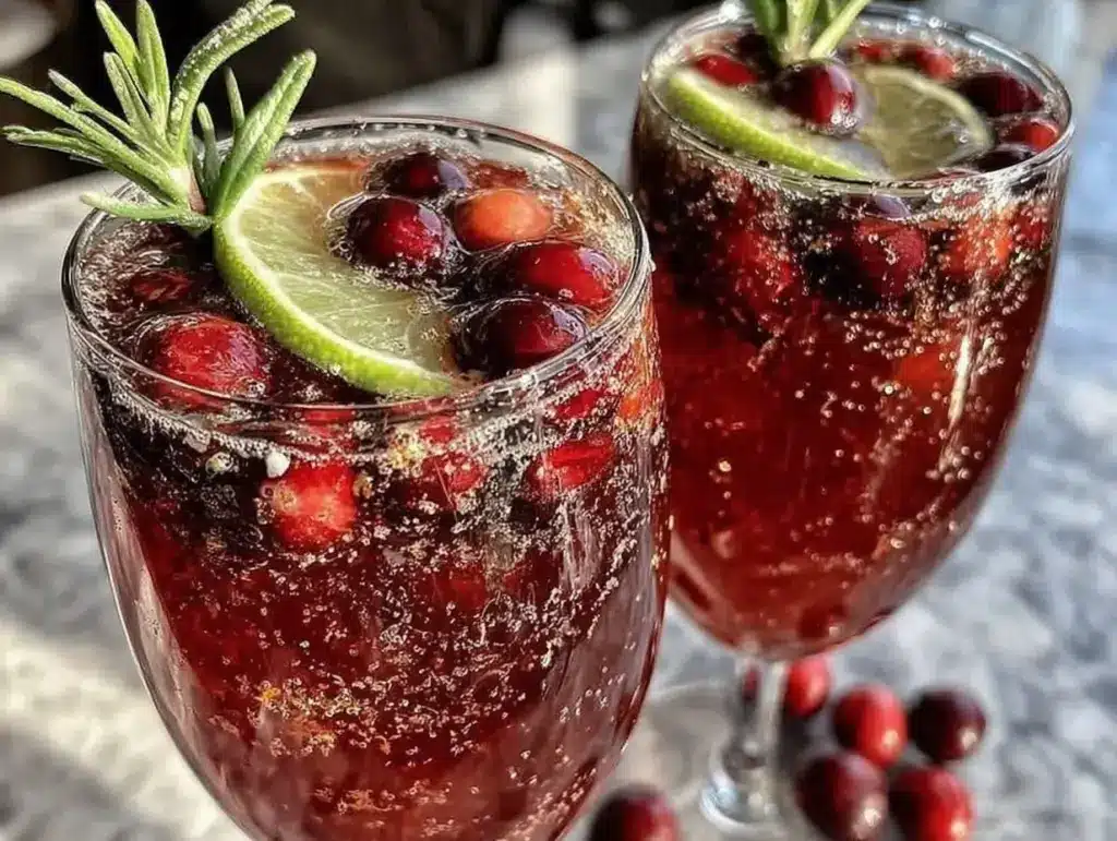 sparkling cranberry punch - featured image